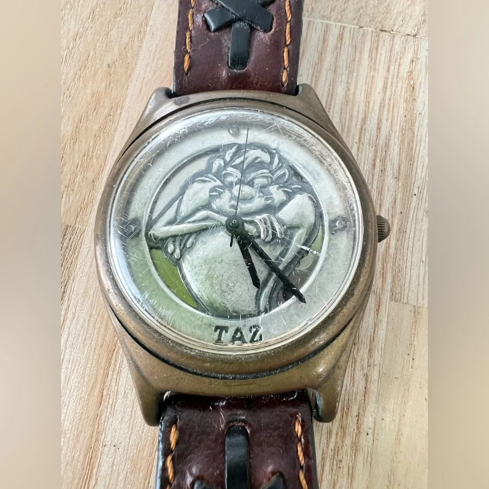 Vintage Warner Bros Taz Looney tunes watch NEW BATTERY